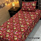 4 Pieces Crystal Cotton Single Pair Bedsheet  SB 529